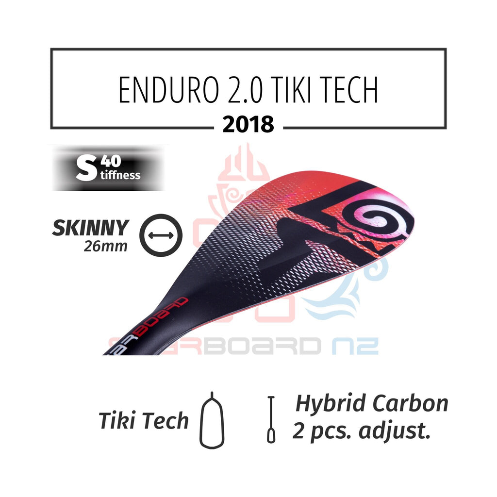 2018 STARBOARD SUP ENDURO 2.0 TIKI TECH WITH SKINNY HYBRID CARBON 2 PCS  ADJUSTABLE S40