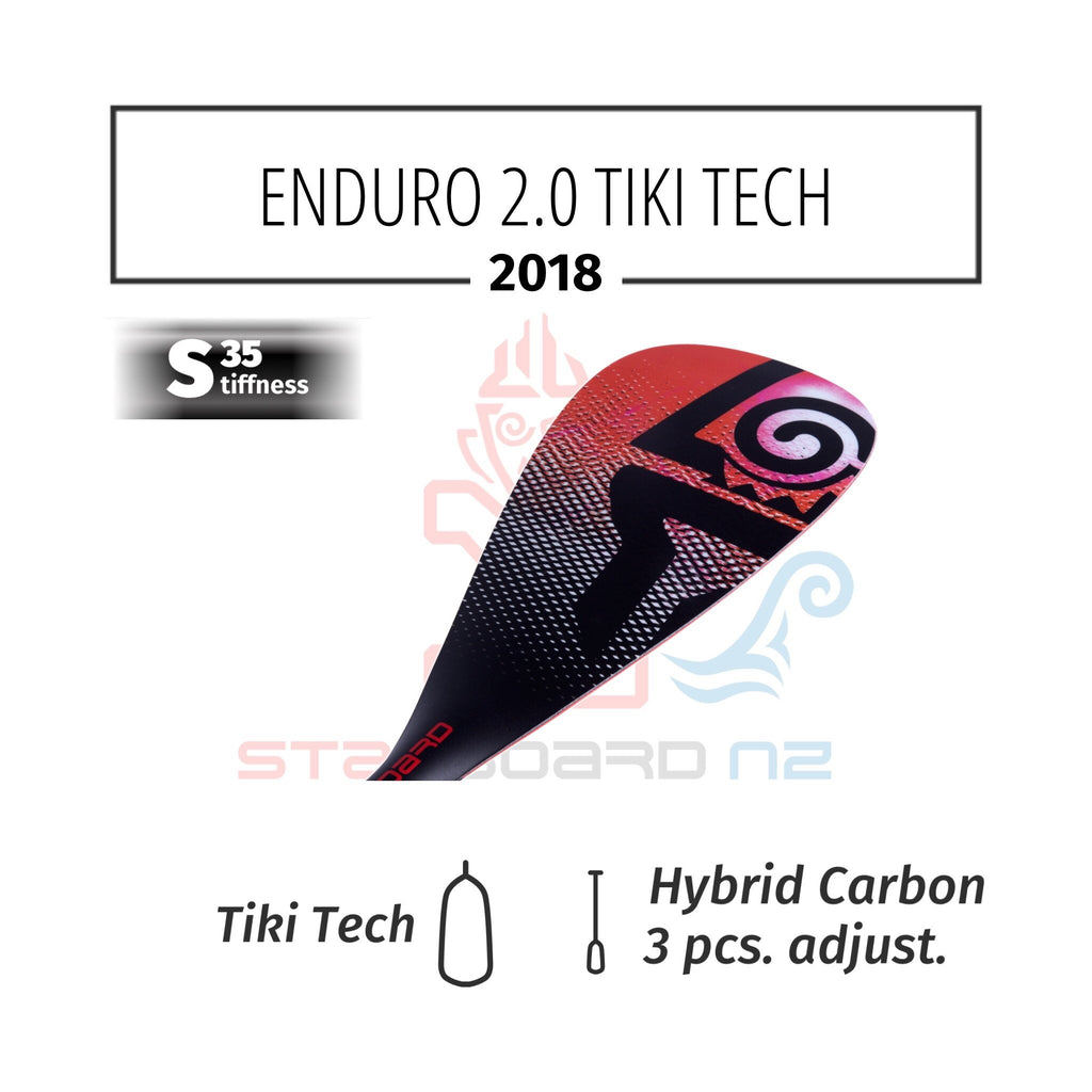 2018 STARBOARD SUP ENDURO 2.0 TIKI TECH WITH HYBRID CARBON 3 PCS ADJUSTABLE  S35