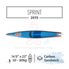 2015 STARBOARD SUP 14'0" X 23" SPRINT CUSTOM CARBON SANDWICH