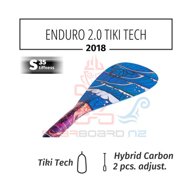 2018 STARBOARD SUP ENDURO 2.0 SONNI WAVE WITH HYBRID CARBON 2 PCS ADJUSTABLE S35