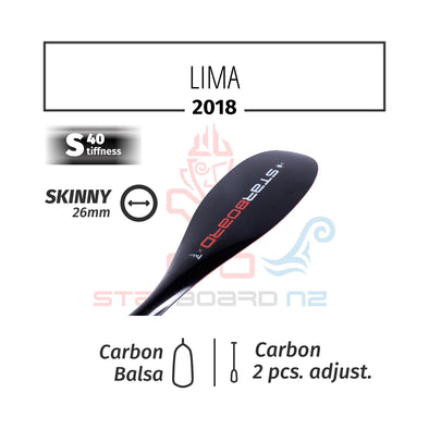 2018 STARBOARD SUP LIMA CARBON BALSA WITH SKINNY CARBON 2 PCS ADJUSTABLE S40