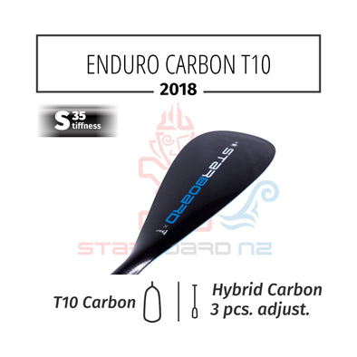 2018 STARBOARD SUP ENDURO 2.0 CARBON T10 WITH HYBRID CARBON 3PCS ADJUSTABLE S35