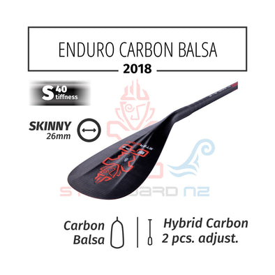 2018 STARBOARD SUP ENDURO 2.0 CARBON BALSA WITH SKINNY CARBON 2PCS ADJUSTABLE S40