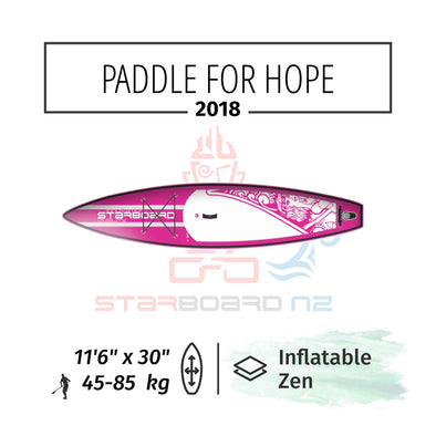 2018 INFLATABLE SUP 11'6"x30"x4.75" PADDLE FOR HOPE