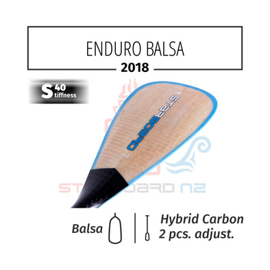 2018 STARBOARD SUP ENDURO 2.0 BALSA WITH SKINNY HYBRID CARBON 2PCS ADJUSTABLE S40