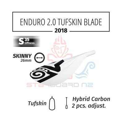 2018 STARBOARD SUP ENDURO 2.0 TUFSKIN ADULT BLADE - SKINNY HYBRID CARBON 2 PCS ADJUSTABLE S35 FOR TUFSKIN