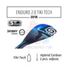2018 STARBOARD SUP ENDURO 2.0 TIKI TECH WITH SKINNY HYBRID CARBON 2 PCS ADJUSTABLE S40